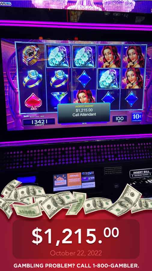 Winner Receives $1,215 Jackpot at Presque Isle Downs Casino
