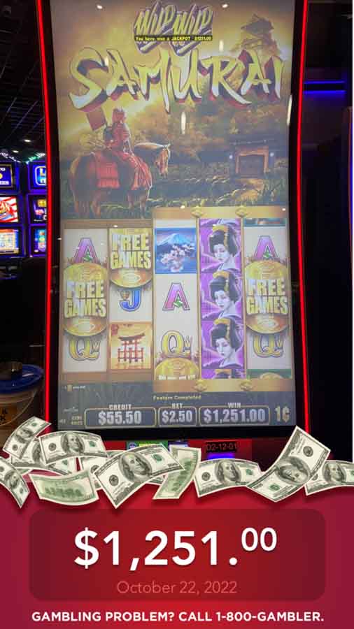 Winner receives $1,251 at Presque Isle Downs Casino
