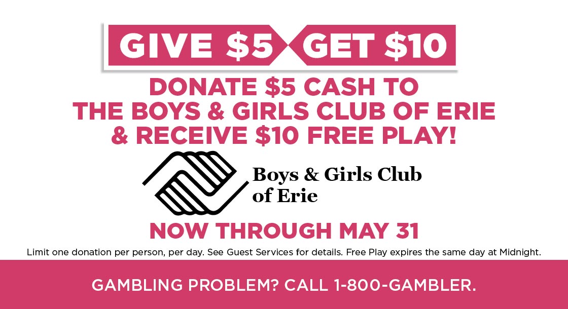 Boys & Girls Club collaboration with Presque Isle Downs Casino in Erie,PA