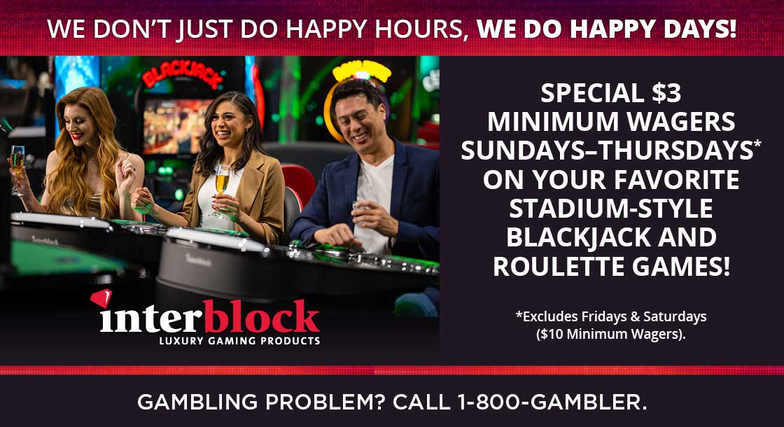 Happy Hour at Presque Isle Downs & Casino in Erie, PA