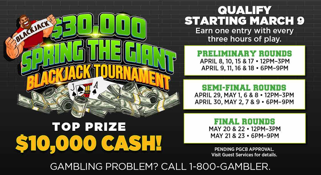 $30,000 Spring the Giant Blackjack Tournament