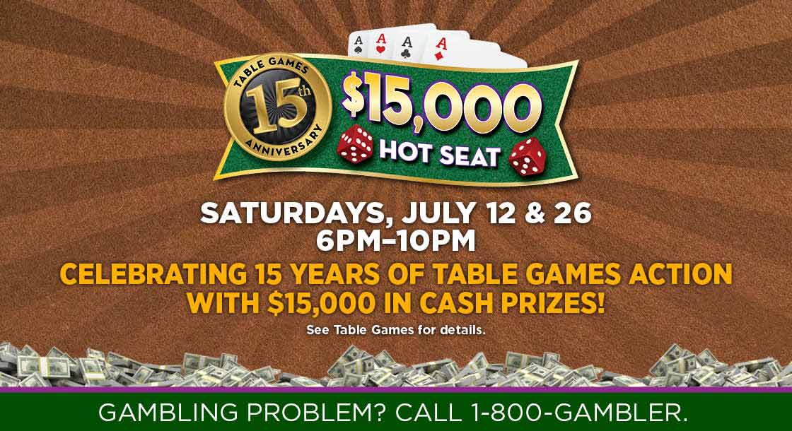15th Anniversary Tables Hot Seat