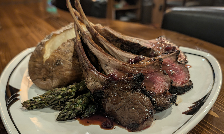 Chop dish at LBV Steakhouse